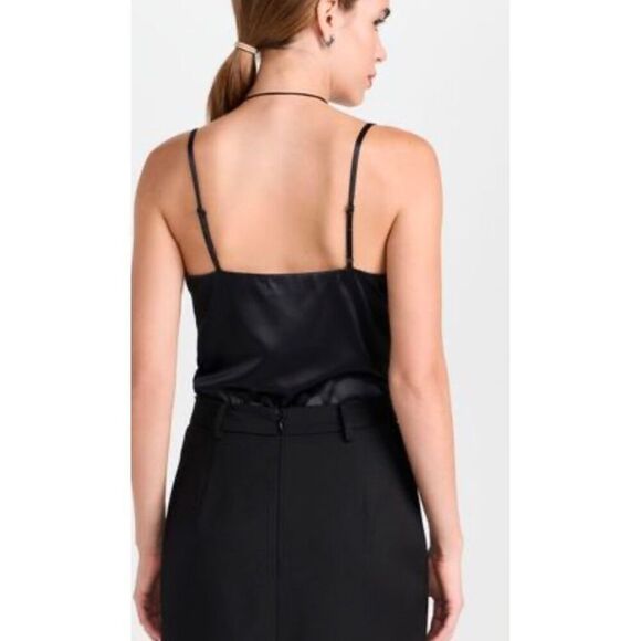 Night Night JONATHAN SIMKHAI Mila Wrap Front Bodysuit In Black NWT Size Large - Picture 7 of 10